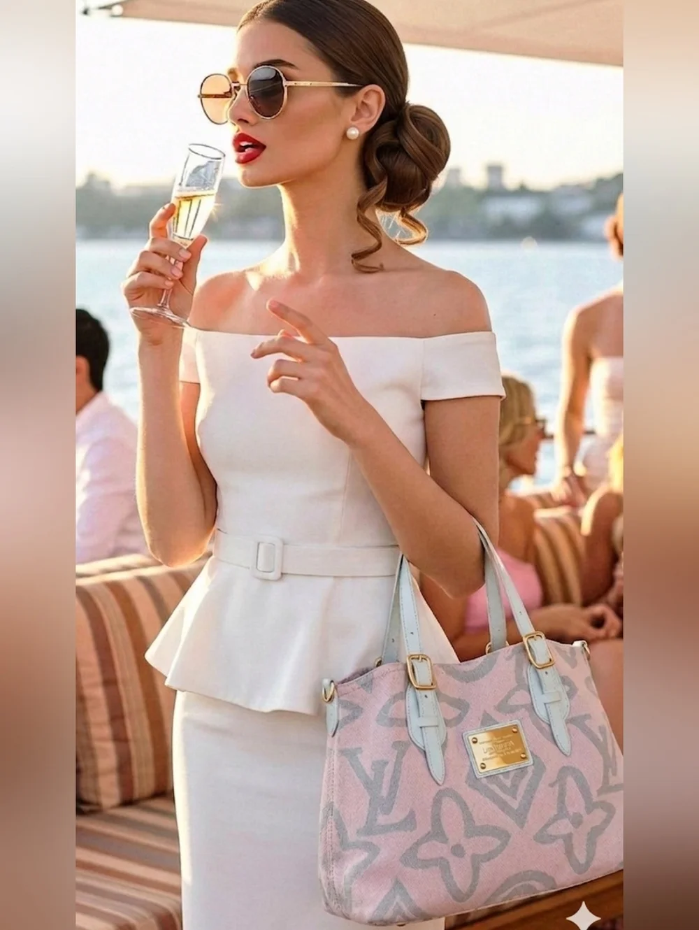 Louis Vuitton Tahitienne Cabas PM Pink Y2K Vintage Limited Edition Tote ✨ EUC - Picture 8 of 16